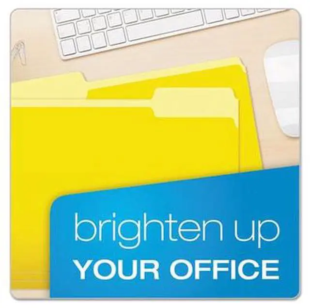 Alt view image 8 of 10 - Pendaflex Colored File Folders 1/3 Cut Top Tab Letter Yellow Light Yellow 100/Box 15213YEL