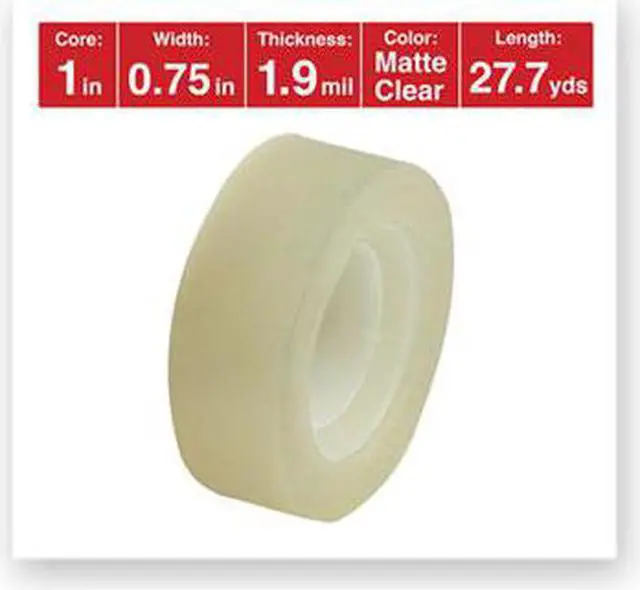 Alt view image 5 of 15 - Universal 83410 Invisible Tape  3/4   x 28 Yards  1 in.Core  Clear  Six per Box