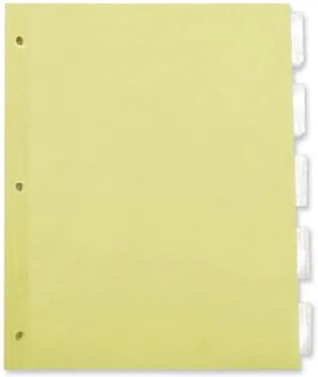 Alt view image 6 of 10 - UNIVERSAL Economical Insertable Index Clear Tabs 5-Tab Letter Buff 24 Sets/Box