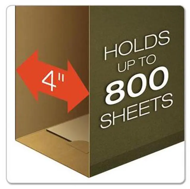 Alt view image 4 of 14 - Pendaflex Reinforced 4" Extra Capacity Hanging Folders Legal Standard Green 25/Box 4153X4