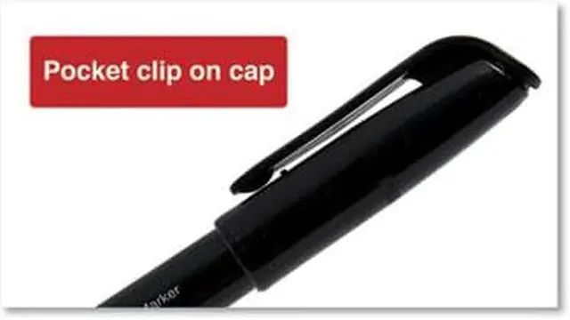 Alt view image 11 of 20 - Universal Pen-Style Permanent Marker Bullet/Fine Black 60 per pack 07074