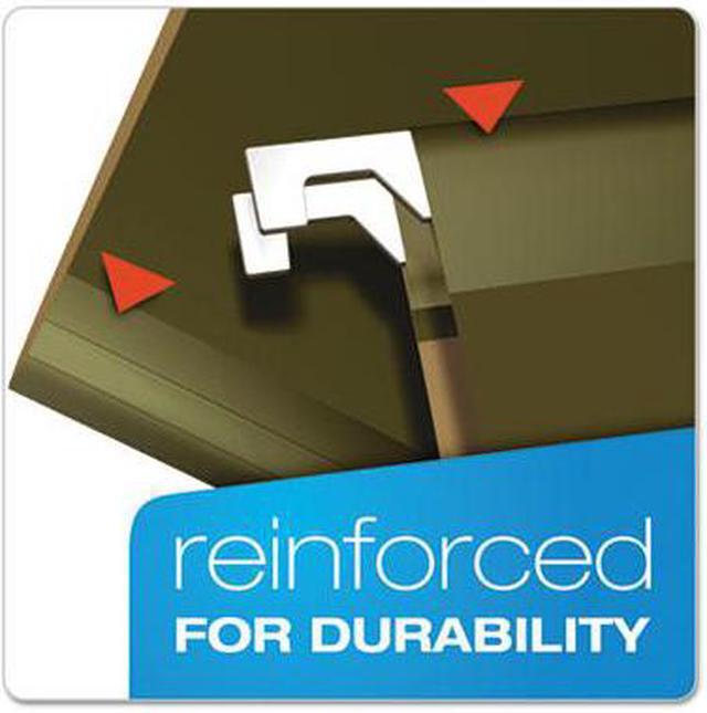 Alt view image 5 of 15 - Pendaflex Reinforced 2" Extra Capacity Hanging Folders Legal Standard Green 25/Box 4153X2