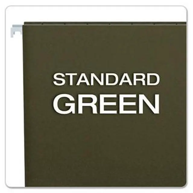 Alt view image 5 of 12 - Pendaflex Essentials Colored Hanging Folders Untabbed Letter Standard Green 25/Box 81600