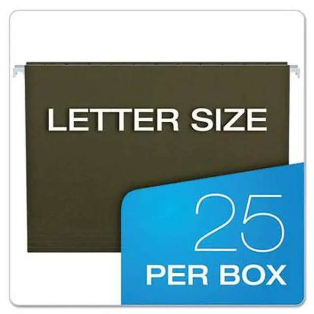 Alt view image 6 of 12 - Pendaflex Essentials Colored Hanging Folders Untabbed Letter Standard Green 25/Box 81600