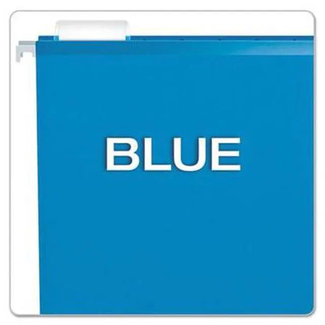 Alt view image 7 of 15 - Pendaflex Reinforced 2" Extra Capacity Hanging Folders 1/5 Tab Letter Blue 25/Box 4152X2BLU