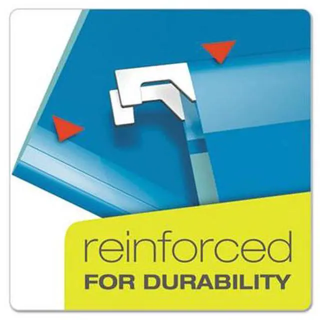Alt view image 5 of 15 - Pendaflex Reinforced 2" Extra Capacity Hanging Folders 1/5 Tab Legal Blue 25/Box 4153X2BLU