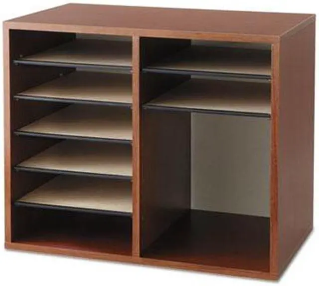 Alt view image 12 of 17 - Wood Adjustable Literature Organizer - 12 Compartment in Cherry by Safco