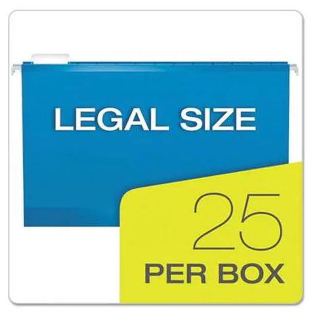 Alt view image 8 of 15 - Pendaflex Reinforced 2" Extra Capacity Hanging Folders 1/5 Tab Legal Blue 25/Box 4153X2BLU
