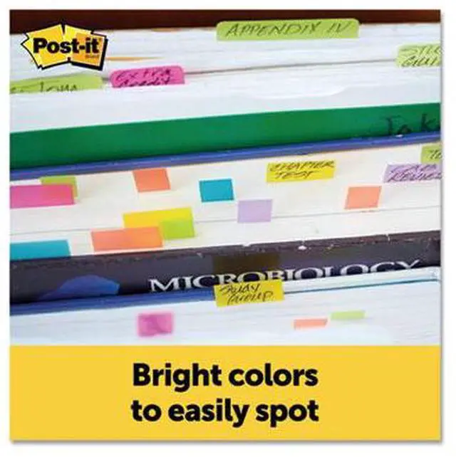 Alt view image 12 of 20 - Post-it Page Flag Markers Assorted Brights 100 Strips/Pad 5 Pads/Pack 6705AN