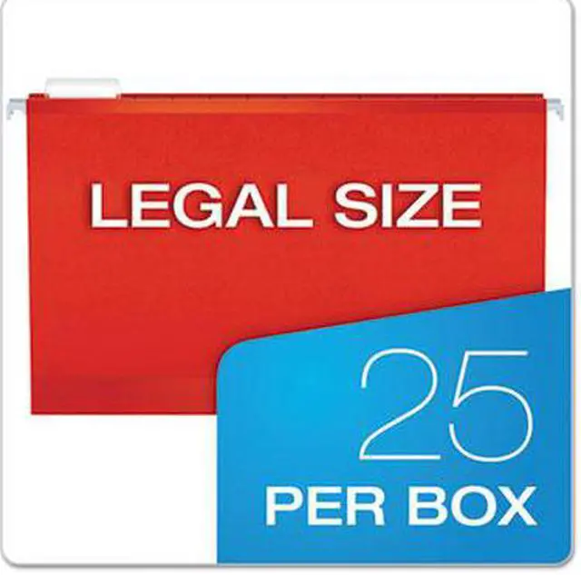 Alt view image 8 of 15 - Pendaflex Reinforced 2" Extra Capacity Hanging Folders 1/5 Tab Legal Red 25/Box 4153X2RED