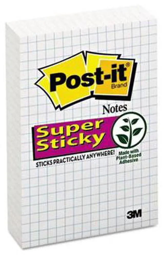 Alt view image 5 of 12 - 3M 660SSGRID Grid Notes, 4 x 6, White with Blue Grid, 3 90-Sheet Pads/Pack