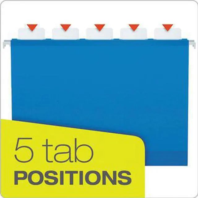 Alt view image 5 of 9 - Pendaflex Ready-Tab 42700 Ready-Tab Hanging File Folders, 2 in. Capacity, Letter, Assorted, 20-Box