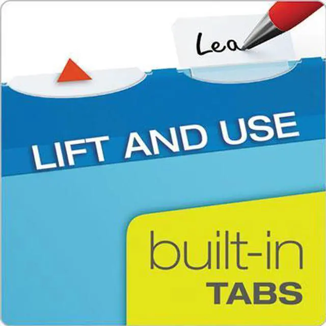 Alt view image 4 of 9 - Pendaflex Ready-Tab 42700 Ready-Tab Hanging File Folders, 2 in. Capacity, Letter, Assorted, 20-Box