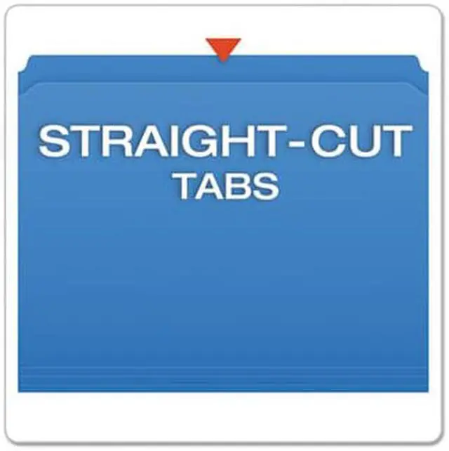 Alt view image 6 of 12 - Pendaflex Reinforced Top Tab File Folders Straight Cut Letter Blue 100/Box R152BLU