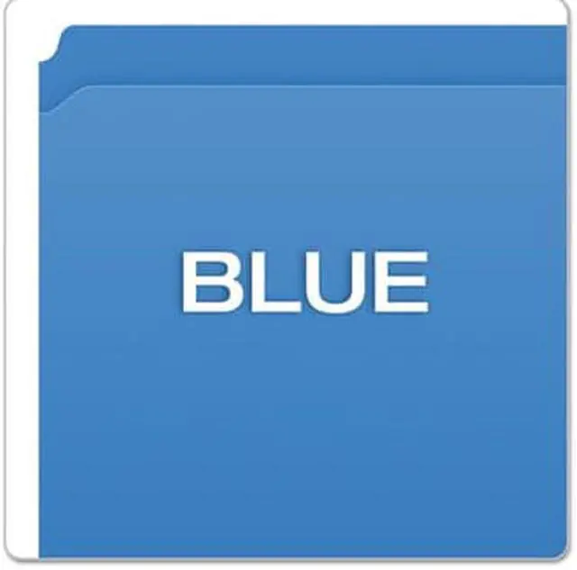 Alt view image 7 of 12 - Pendaflex Reinforced Top Tab File Folders Straight Cut Letter Blue 100/Box R152BLU