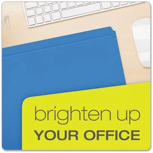 Alt view image 8 of 12 - Pendaflex Reinforced Top Tab File Folders Straight Cut Letter Blue 100/Box R152BLU