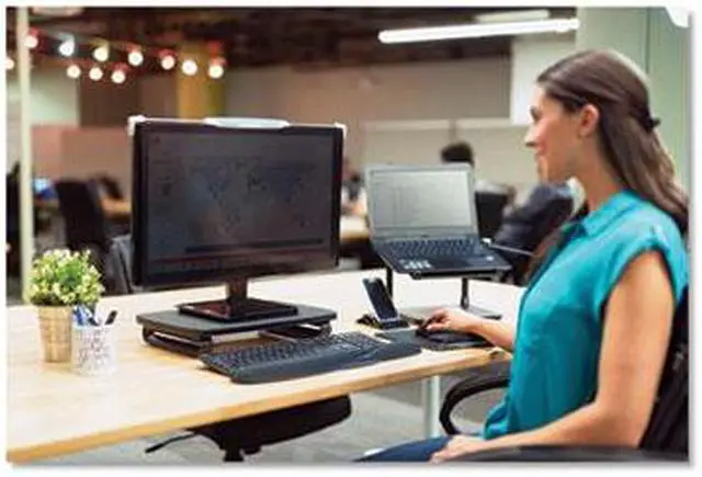 Alt view image 17 of 20 - SMARTFIT MONITOR STAND PLUS BLACK (K52786WW)