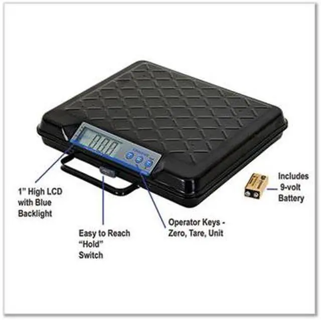 Alt view image 12 of 14 - Salter Brecknell GP250 Brecknell Electromechanical Digital Bench Scale - 250 Lb / 110 Kg Maximum Weight Capacity - Ribbed, Steel - Black