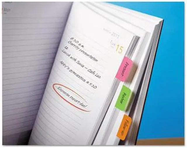 Alt view image 10 of 18 - Post-It Tabs 1" Tabs, 1/5-Cut Tabs, Assorted Brights, 1" Wide, 66/Pack 686PGO