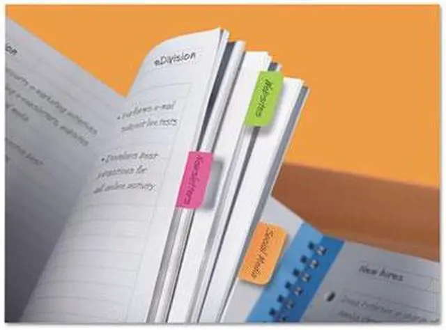 Alt view image 11 of 18 - Post-It Tabs 1" Tabs, 1/5-Cut Tabs, Assorted Brights, 1" Wide, 66/Pack 686PGO