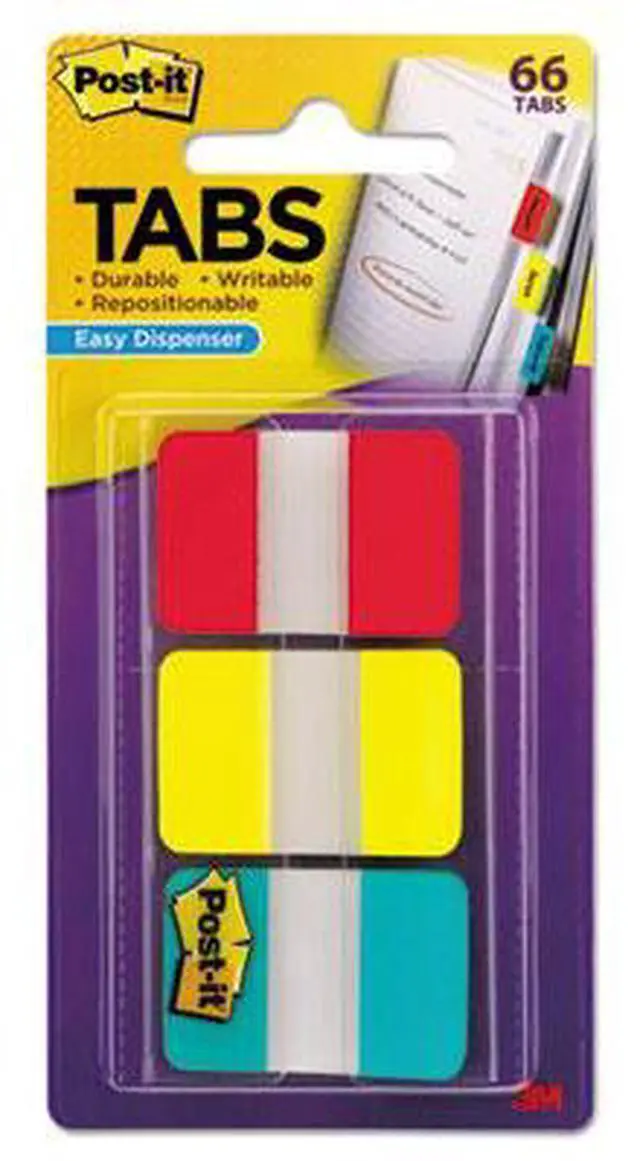 Alt view image 12 of 18 - Post-It Tabs Tab,Durable,66/Pk,Ast 686RYB