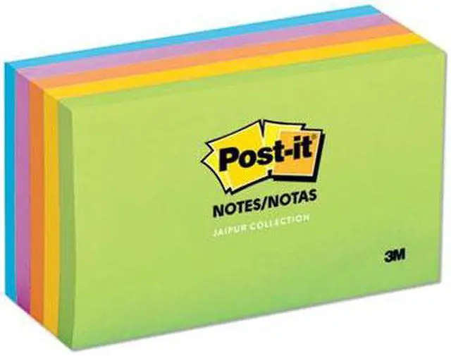 Alt view image 16 of 20 - 3M 6555UC Ultra Color Notes  3 x 5  Five Colors  Five 100-Sheet Pads Pack