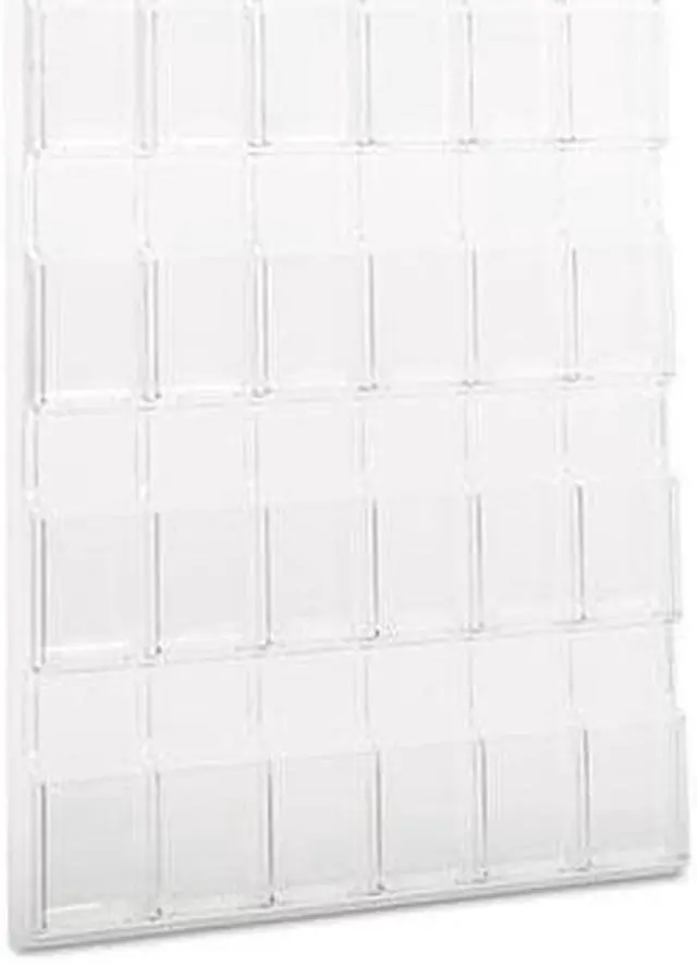 Alt view image 8 of 10 - Safco Reveal Clear Literature Displays 24 Compartments 30w x 2d x 41h Clear