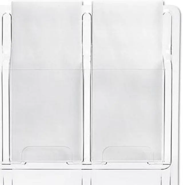 Alt view image 6 of 10 - Safco Reveal Clear Literature Displays 24 Compartments 30w x 2d x 41h Clear