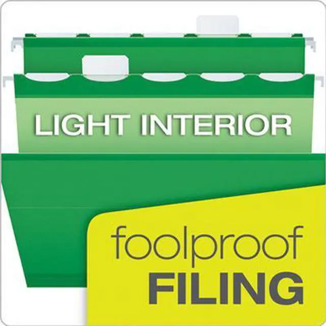 Alt view image 18 of 20 - Tops Pendaflex 42626 Ready-Tab Reinforced Hanging Folders  1/5 Tab  Letter  Bright Green  25 per Box