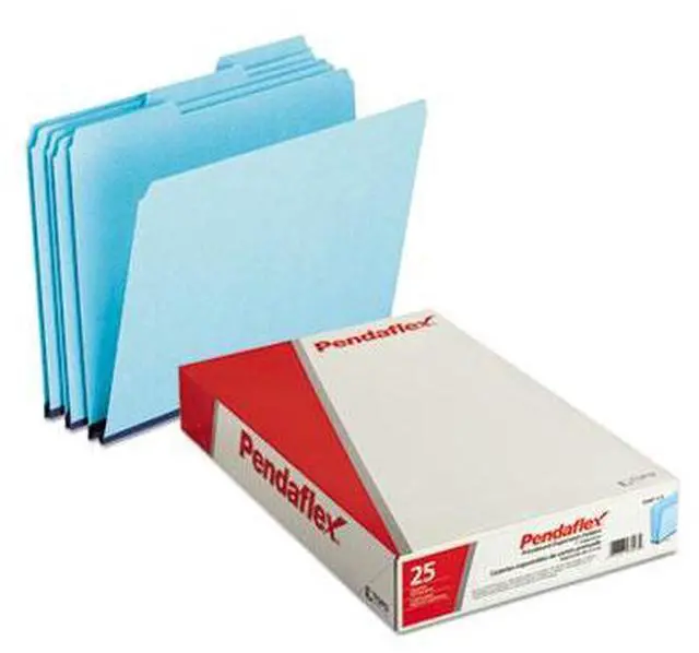 Alt view image 4 of 6 - Pendaflex Pressboard Expanding File Folders 1/3 Cut Top Tab Legal Blue 25/Box 9300T13