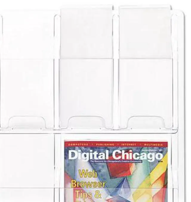 Alt view image 14 of 14 - Safco Reveal Clear Literature Displays Nine Compartments 30w x 2d x 22-1/2h