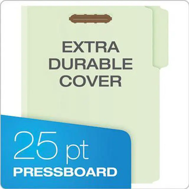 Alt view image 11 of 20 - Tops Pendaflex 17178 Pressboard Folders with two 1 in.Cap Fasteners  Letter  Green  25/box
