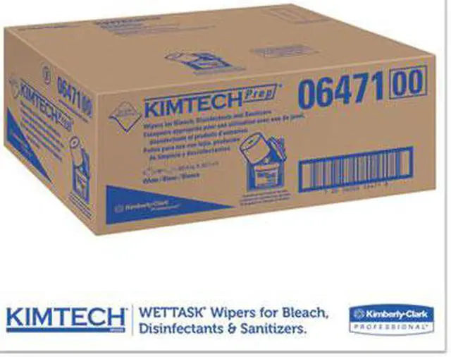 Alt view image 6 of 10 - Kimtech Wipers for Bleach, Disinfectants and Sanitizers, 540 Wipers (KCC06471)