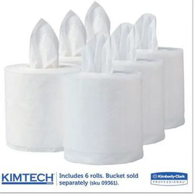 Alt view image 8 of 10 - Kimtech Wipers for Bleach, Disinfectants and Sanitizers, 540 Wipers (KCC06471)