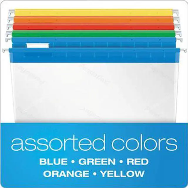 Alt view image 11 of 16 - Pendaflex Poly Hanging File Folders 1/5 Tab Letter Assorted Colors 25/Box 55708