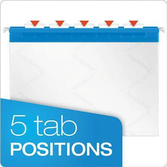 Alt view image 12 of 16 - Pendaflex Poly Hanging File Folders 1/5 Tab Letter Assorted Colors 25/Box 55708