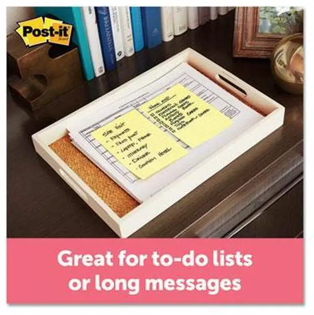 Alt view image 14 of 20 - 3M 6605PK Bonus Pack, 4 x 6, Lined, Canary Yellow, 5 100-Sheet Pads/Pack