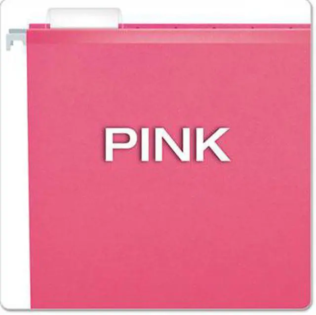 Alt view image 5 of 15 - Pendaflex Reinforced Hanging Folders 1/5 Tab Letter Pink 25/Box 415215PIN