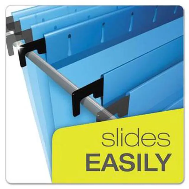 Alt view image 10 of 20 - Pendaflex Poly Laminate Hanging Folders Letter 1/5 Tab Assorted 20/Box