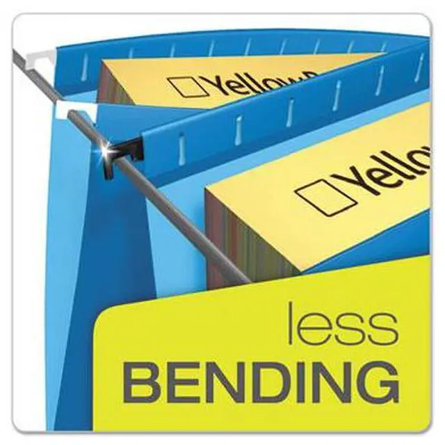 Alt view image 11 of 20 - Pendaflex Poly Laminate Hanging Folders Letter 1/5 Tab Assorted 20/Box