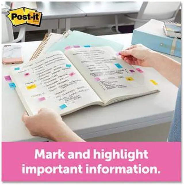 Alt view image 16 of 20 - Post-it Page Flag Value Pack Assorted Colors 200 Flags & Highlighter w/50 Flags