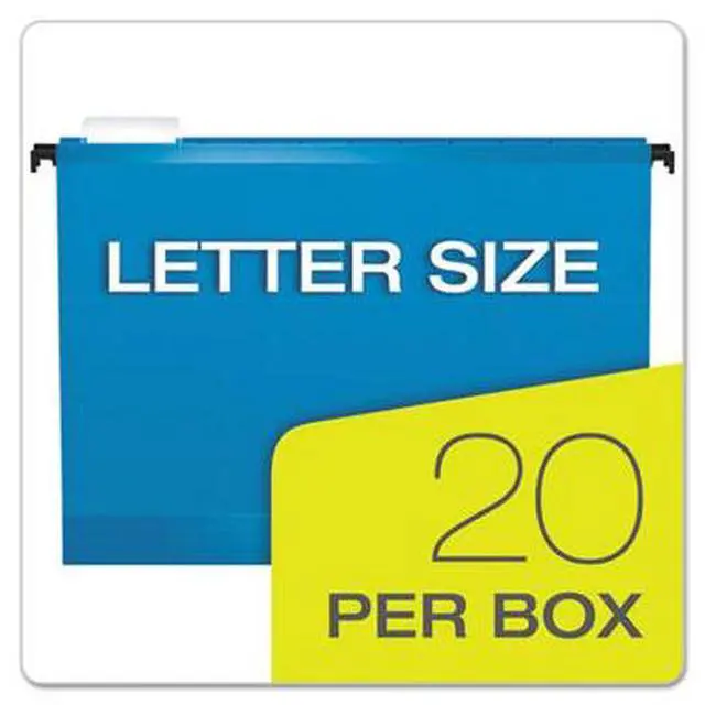 Alt view image 14 of 20 - Pendaflex Poly Laminate Hanging Folders Letter 1/5 Tab Assorted 20/Box