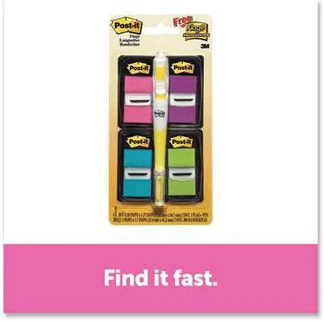 Alt view image 15 of 20 - Post-it Page Flag Value Pack Assorted Colors 200 Flags & Highlighter w/50 Flags