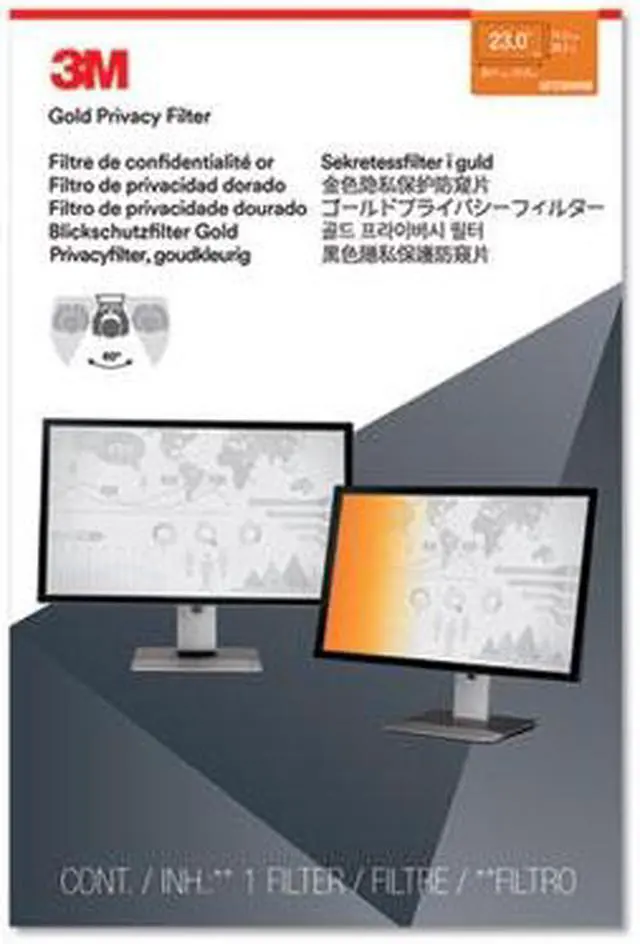 Alt view image 20 of 20 - 3M - OPTICAL SYSTEMS DIVISION GF230W9B GOLD PRIVACY FILTER FOR 23IN WS