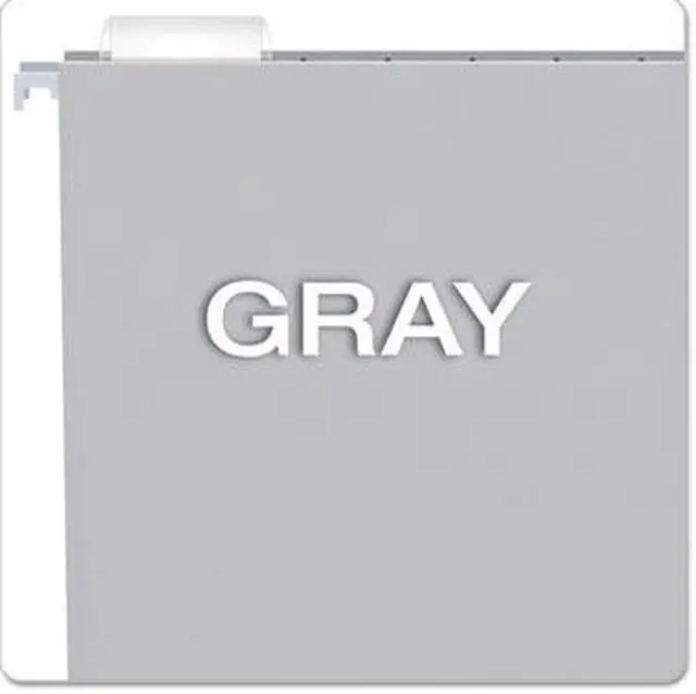 Alt view image 5 of 14 - Pendaflex Essentials Colored Hanging Folders 1/5 Tab Letter Gray 25/Box 81604