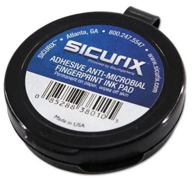 Alt view image 8 of 16 - Baumgartens 38010 Fingerprint Ink Pad 1.6" x 1.6" x 0.5" - Black Ink