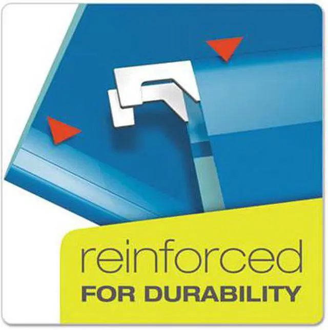 Alt view image 6 of 16 - Pendaflex 4152X2ASST 2" Capacity Reinforced Hanging File Folders- Kraft- Letter- Assorted- 25/Box