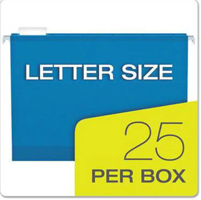 Alt view image 9 of 16 - Pendaflex 4152X2ASST 2" Capacity Reinforced Hanging File Folders- Kraft- Letter- Assorted- 25/Box