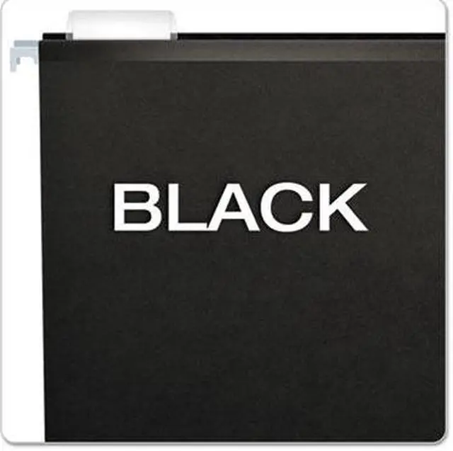 Alt view image 5 of 15 - Pendaflex Reinforced Hanging Folders 1/5 Tab Letter Black 25/Box 415215BLA