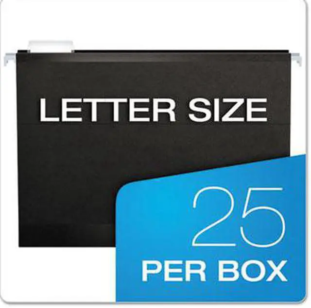 Alt view image 7 of 15 - Pendaflex Reinforced Hanging Folders 1/5 Tab Letter Black 25/Box 415215BLA